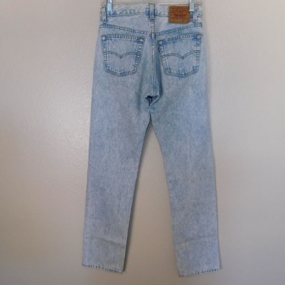 Levis 501 XX Jeans Size 29 x 34 Acid Wash USA Made 1999 Vintage 90s Faded Denim - Picture 4 of 16